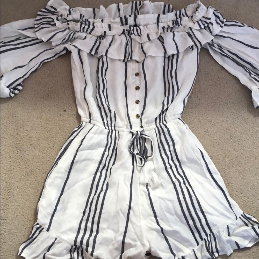 off the shoulder romper.